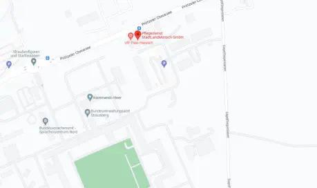 Google Maps Karte mit markierten Standort des Unternehmens.